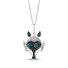 Thumbnail Image 0 of Star Wars Greedo Multi-Gemstone & Diamond Necklace 1/20 ct tw Sterling Silver 18"