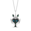 Thumbnail Image 1 of Star Wars Greedo Multi-Gemstone & Diamond Necklace 1/20 ct tw Sterling Silver 18&quot;