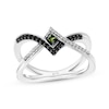 Thumbnail Image 1 of Star Wars Luke Skywalker Chrome Diopside, Black & White Diamond Ring 1/5 ct tw Sterling Silver