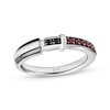 Thumbnail Image 1 of Star Wars Red Lightsaber Black Diamond Accent & Garnet Ring Sterling Silver