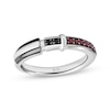 Thumbnail Image 0 of Star Wars Red Lightsaber Black Diamond Accent & Garnet Ring Sterling Silver