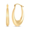 Thumbnail Image 1 of Hollow Oval Puff Hoop Earrings 10K Yellow Gold