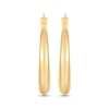 Thumbnail Image 1 of Hollow Oval Puff Hoop Earrings 10K Yellow Gold