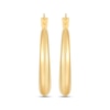 Thumbnail Image 2 of Hollow Oval Puff Hoop Earrings 10K Yellow Gold