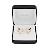 Thumbnail Image 2 of Hollow Oval Puff Hoop Earrings 10K Yellow Gold