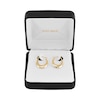 Thumbnail Image 3 of Hollow Oval Puff Hoop Earrings 10K Yellow Gold