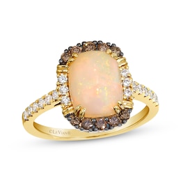 Le Vian Cushion-Cut Opal Ring 1/2 ct tw Diamonds 14K Honey Gold