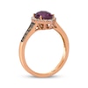 Thumbnail Image 3 of Le Vian Oval-Cut Rhodolite Garnet Ring 1/3 ct tw Diamonds 14K Strawberry Gold