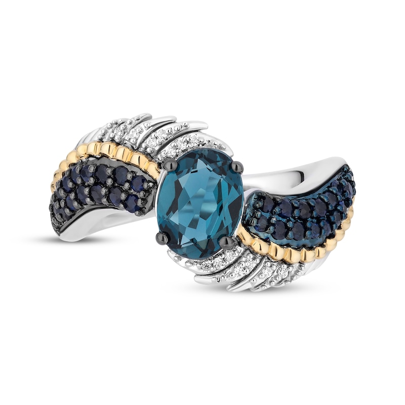 Disney Treasures The Lion King London Blue Topaz, Blue Sapphire & Diamond Accent Ring Sterling Silver & 10K Yellow Gold