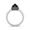 Thumbnail Image 3 of Disney Treasures Hocus Pocus Black Onyx & Diamond Crescent Ring 1/6 ct tw Sterling Silver