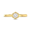 Thumbnail Image 4 of Now + Forever Round-Cut Diamond Hexagon Frame Solitaire Engagement Ring 1/3 ct tw 14K Yellow Gold (I/I2)