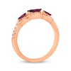Thumbnail Image 3 of Le Vian Marquise-Cut Rhodolite Garnet Ring 1/3 ct tw Diamonds 14K Strawberry Gold