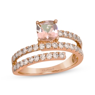 Le Vian Good Karma Cushion-Cut Morganite Coil Ring 5/8 ct tw Diamonds 14K Strawerry Gold