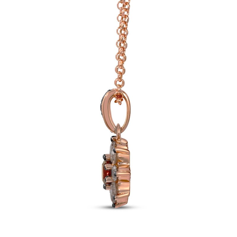 Main Image 2 of Le Vian Chocolate Sunflower Collection Garnet Necklace 5/8 ct tw Diamonds 14K Strawberry Gold 19&quot;