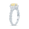 Thumbnail Image 2 of Monique Lhuillier Bliss Oval-Cut Yellow & White Lab-Grown Diamond Engagement Ring 1-3/4 ct tw 18K White Gold