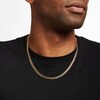 Thumbnail Image 2 of Diamond-Cut Flat Curb Chain Necklace 5mm Solid 14K Yellow Gold 20&quot;