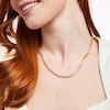 Thumbnail Image 3 of Diamond-Cut Flat Curb Chain Necklace 5mm Solid 14K Yellow Gold 20&quot;