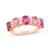 Thumbnail Image 1 of Le Vian Cushion-Cut Pink Tourmaline & Morganite Ring 1/5 ct tw Diamonds 14K Strawberry Gold