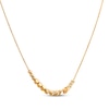 Thumbnail Image 2 of Italian Brilliance Round & Cube Bead Necklace Hollow 14K Yellow Gold 18&quot;