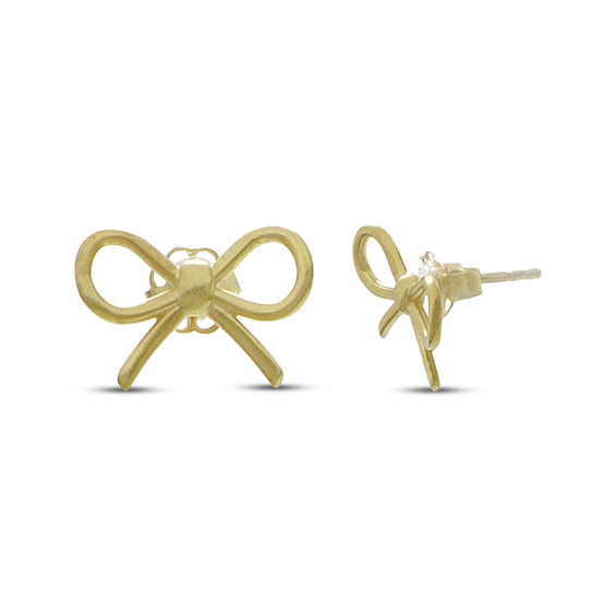 Bow Stud Earrings 10K Yellow Gold