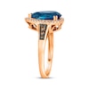 Thumbnail Image 2 of Le Vian Pear-Shaped Blue Topaz Ring 1/4 ct tw Diamonds 14K Strawberry Gold®