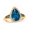 Thumbnail Image 1 of Le Vian Pear-Shaped Blue Topaz Ring 1/4 ct tw Diamonds 14K Honey Gold
