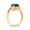 Thumbnail Image 2 of Le Vian Pear-Shaped Blue Topaz Ring 1/4 ct tw Diamonds 14K Honey Gold