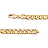Thumbnail Image 4 of Diamond-Cut Curb Chain Necklace 7.1mm Solid 10K Yellow Gold 24&quot;