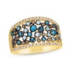 Thumbnail Image 1 of Le Vian Blue Topaz & Diamond Scatter Ring 3/8 ct tw 14K Honey Gold