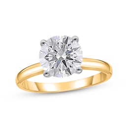 Now + Forever Lab-Grown Diamonds Round-Cut Solitaire Engagement Ring 2-1/2 ct tw 14K Yellow Gold (I/SI2)