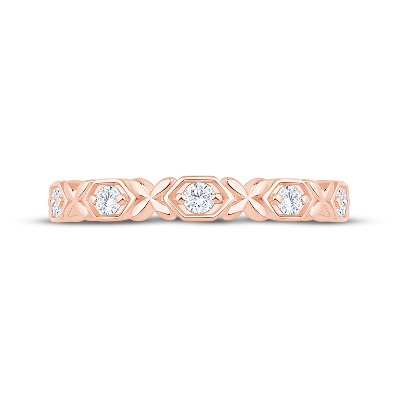 Main Image 3 of Now + Forever Diamond Flower Anniversary Ring 1/5 ct tw 10K Rose Gold