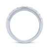 Thumbnail Image 3 of Now + Forever Baguette & Round-Cut Diamond Three-Row Anniversary Ring 5/8 ct tw 14K White Gold