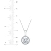 Thumbnail Image 3 of Multi-Diamond Halo Necklace 1/2 ct tw 10K White Gold 18"