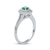 Thumbnail Image 2 of Emerald & Diamond Ring 1/4 ct tw 10K White Gold