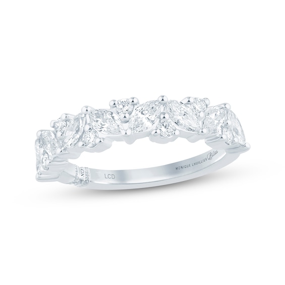 Monique Lhuillier Bliss Marquise & Round-Cut Lab-Grown Diamond Anniversary Ring 1 ct tw 18K White Gold