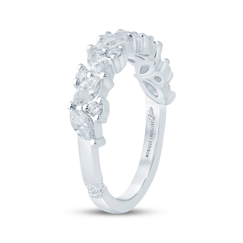 Main Image 2 of Monique Lhuillier Bliss Marquise & Round-Cut Lab-Grown Diamond Anniversary Ring 1 ct tw 18K White Gold