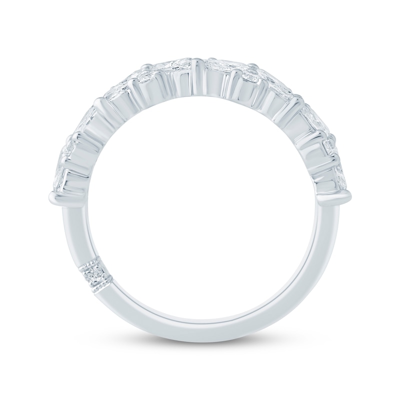 Main Image 3 of Monique Lhuillier Bliss Marquise & Round-Cut Lab-Grown Diamond Anniversary Ring 1 ct tw 18K White Gold