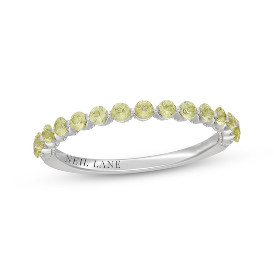 Neil Lane Peridot Anniversary Ring 14K White Gold