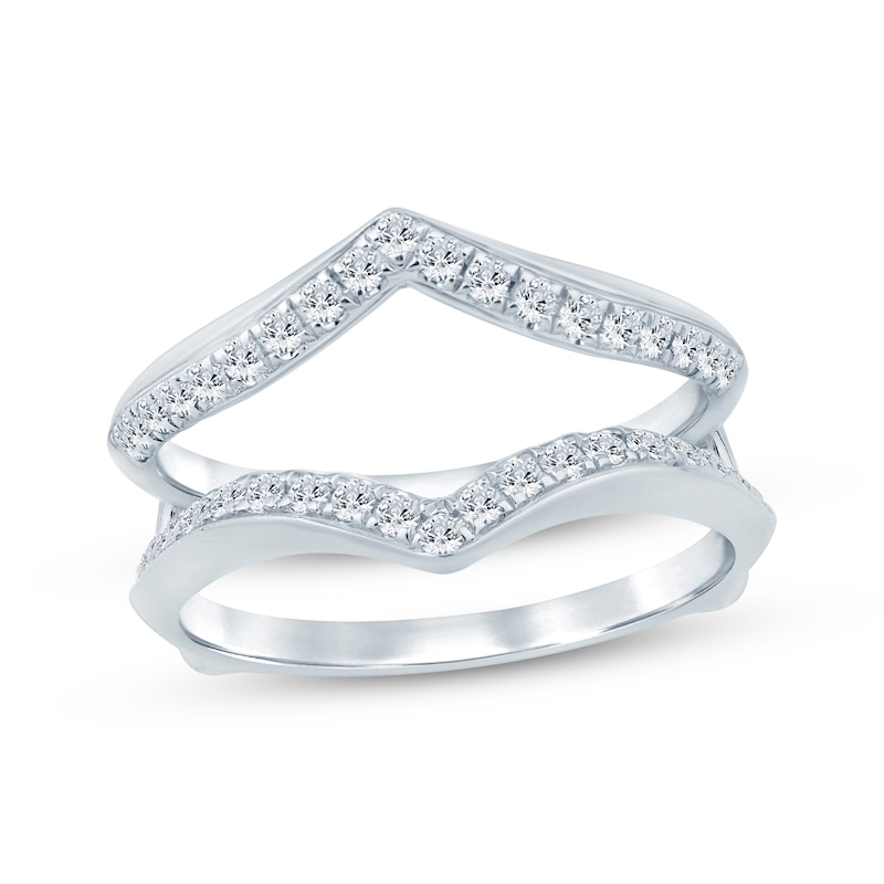 Main Image 1 of Now + Forever Diamond Chevron Enhancer Ring 1/2 ct tw 14K White Gold