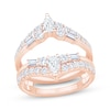 Thumbnail Image 1 of Now + Forever Lab-Grown Diamonds Pear, Emerald & Round-Cut Enhancer Ring 1-1/2 ct tw 14K Rose Gold