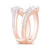 Thumbnail Image 2 of Now + Forever Lab-Grown Diamonds Pear, Emerald & Round-Cut Enhancer Ring 1-1/2 ct tw 14K Rose Gold