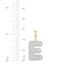 Thumbnail Image 3 of Diamond Puff Letter E Initial Charm 1/3 ct tw 10K Yellow Gold