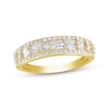 Thumbnail Image 1 of Now + Forever Baguette & Round-Cut Diamond Anniversary Ring 1/2 ct tw 14K Yellow Gold