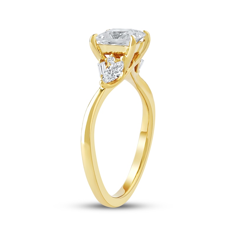 Main Image 2 of Now + Forever Lab-Grown Diamonds Princess-Cut Engagement Ring 1-3/4 ct tw 14K Yellow Gold