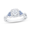 Thumbnail Image 1 of Now + Forever Round-Cut Diamond & Natural Blue Sapphire Engagement Ring 3/4 ct tw 14K White Gold