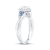 Thumbnail Image 2 of Now + Forever Round-Cut Diamond & Natural Blue Sapphire Engagement Ring 3/4 ct tw 14K White Gold