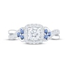 Thumbnail Image 3 of Now + Forever Round-Cut Diamond & Natural Blue Sapphire Engagement Ring 3/4 ct tw 14K White Gold