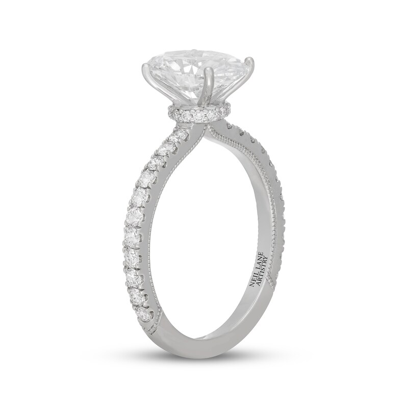 Main Image 2 of Neil Lane Artistry Oval-Cut Lab-Grown Diamond Hidden Halo Engagement Ring 2-1/2 ct tw 14K White Gold