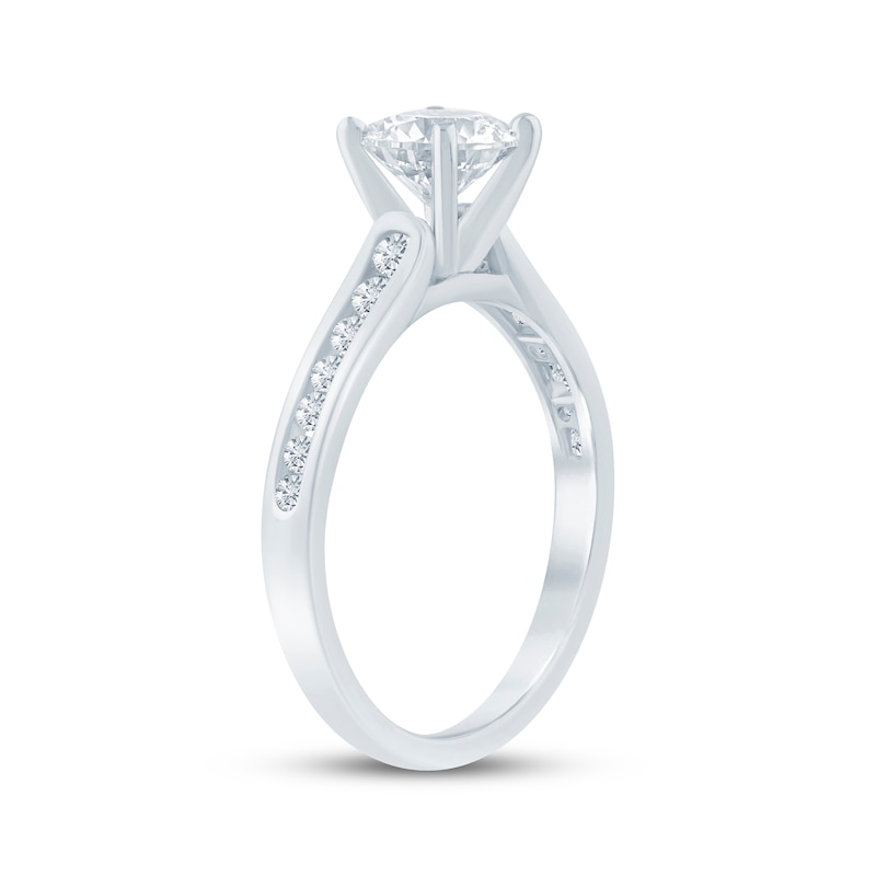 Main Image 2 of KAY Signature Collection Round-Cut Lab-Grown Diamond Engagement Ring 1-1/4 ct tw 14K White Gold