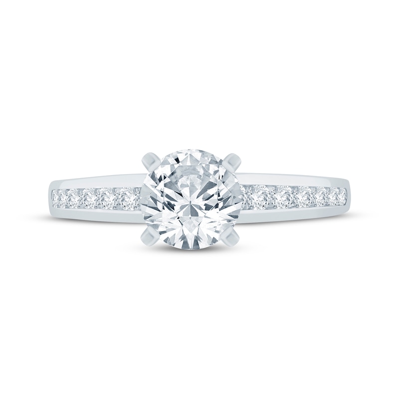 Main Image 3 of KAY Signature Collection Round-Cut Lab-Grown Diamond Engagement Ring 1-1/4 ct tw 14K White Gold